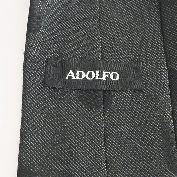 ADOLFO Polyester Silk Neck Tie 56" x 3.25" - Picture 4 of 5